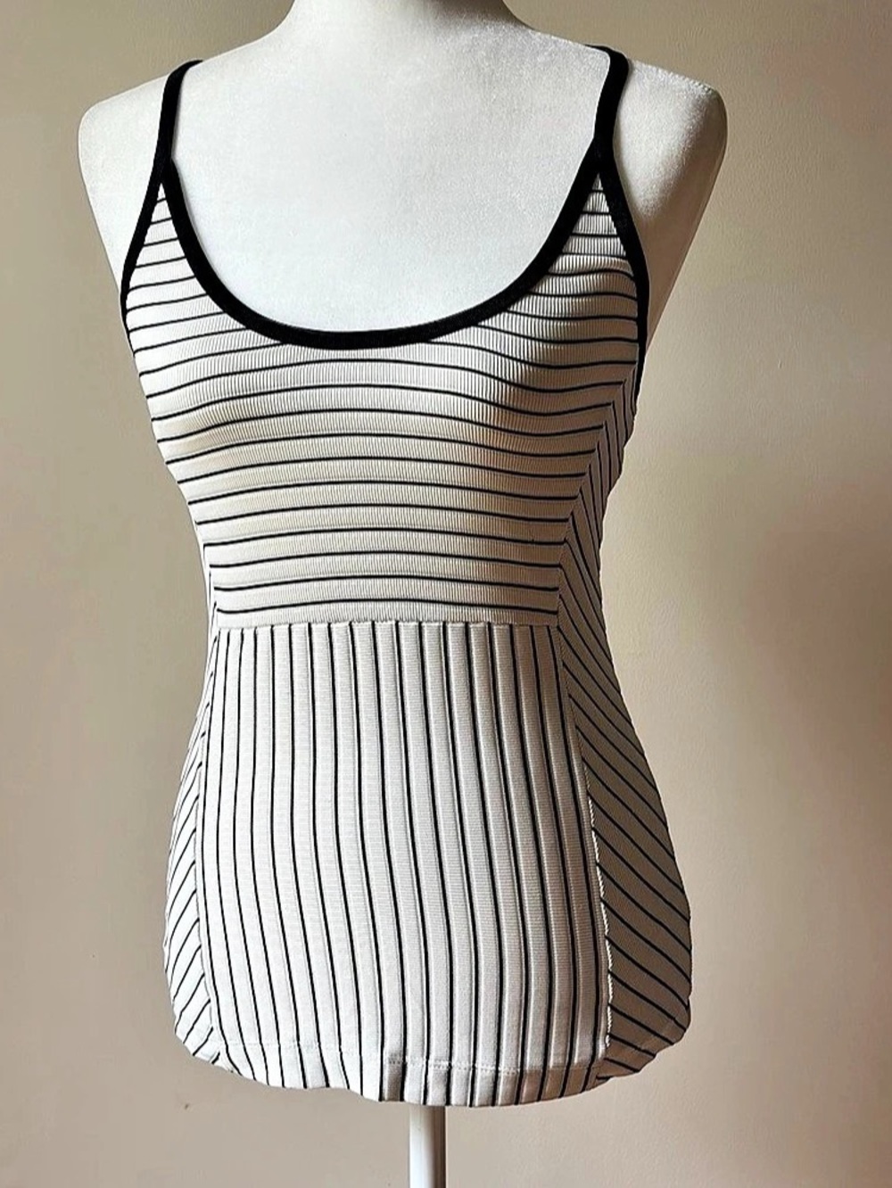 Derek Lam 10 C Athleta Striped Ribbed Tank Top Size XS